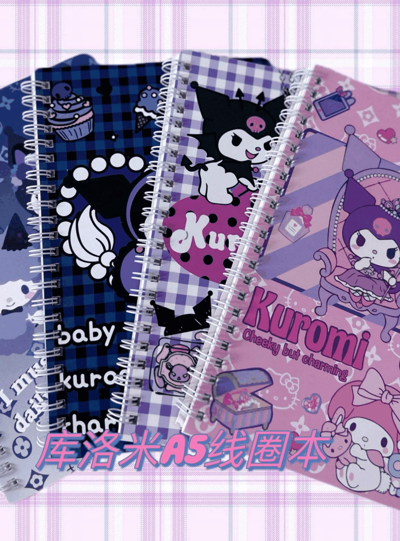 Pack 5 Cuadernos Universitarios Kuromi Marca Pro Arte Diseños Surtidos 100 Hojas-5