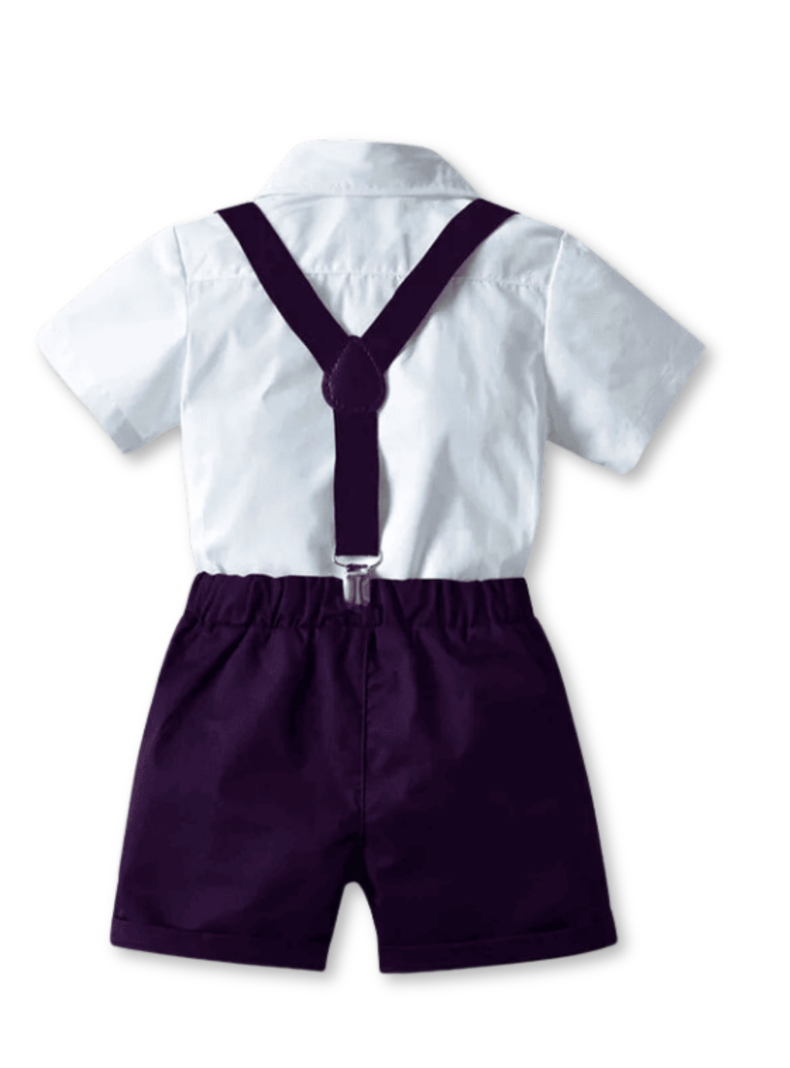 Conjunto de vestir con corbatín y pantalón corto de 9 meses a 6 años-1