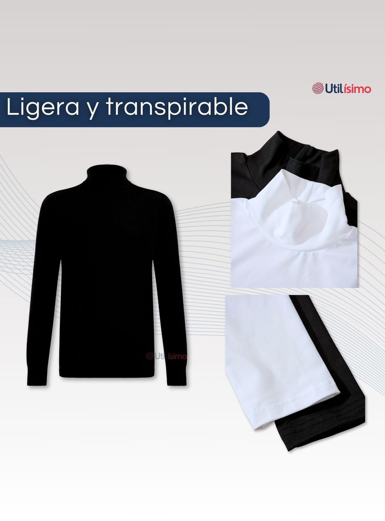 Camiseta Polera Beatle Algodón Niño Primera Capa Cuello Alto Blanco Negro-4