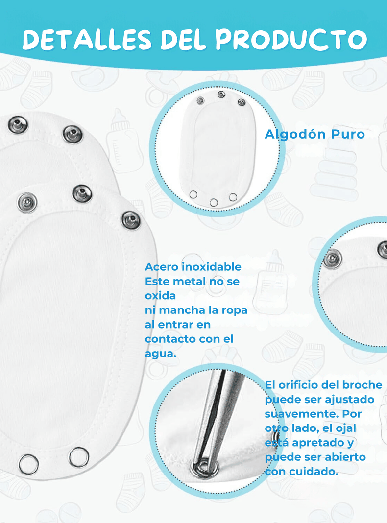 Pack 4 Unidades Extensor Body Bebé +Pack 4 Bodys Algodón Niño Manga Corta Blue Dogs-4