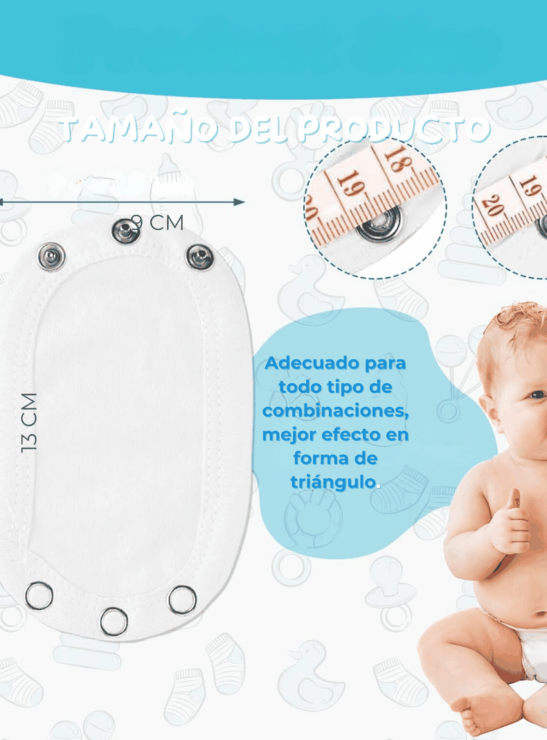 Pack 4 Unidades Extensor Body Bebé +Pack 4 Bodys Algodón Niño Manga Corta Blue Dogs-5