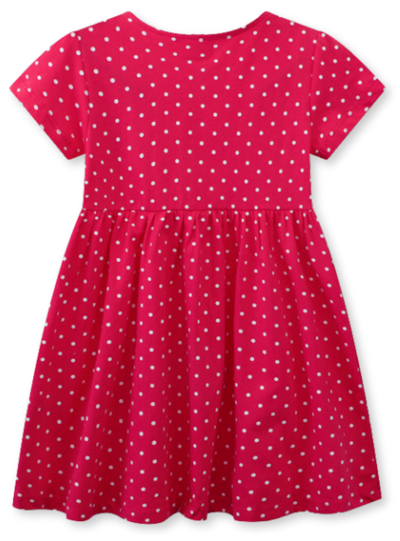 Vestido Manga Corta Niña Estampado Unicornio-1