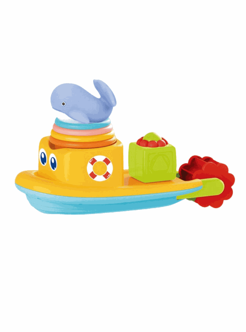 Juguete Bote Didáctico Para un baño divertido bebé apilable Niño Niña-1