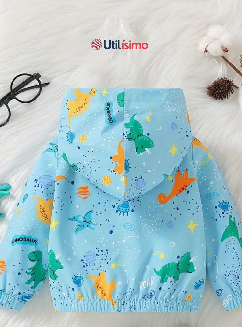 Cortaviento Impermeable Chaqueta Estampado Niño Y Bebé Jump Kids Dita Blue-4
