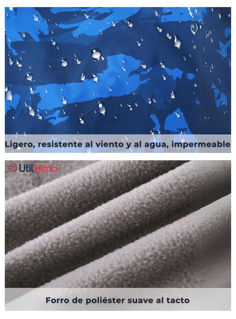 Cortaviento Impermeable Chaqueta Estampado Niño Y Bebé Jump Kids Dita Blue-6