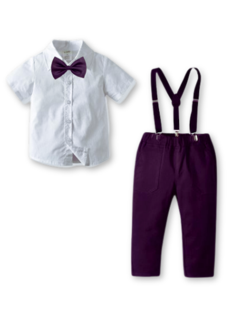 Conjunto de Vestir con Pantalón y Tirantes Bebé Niño 6 meses a 3 años-0