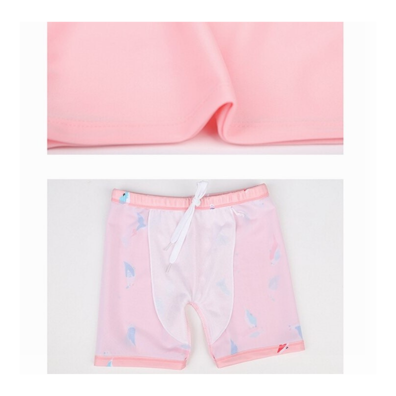 Traje De Baño 2 Piezas Manga Larga Niña Jump Kids Loro-3