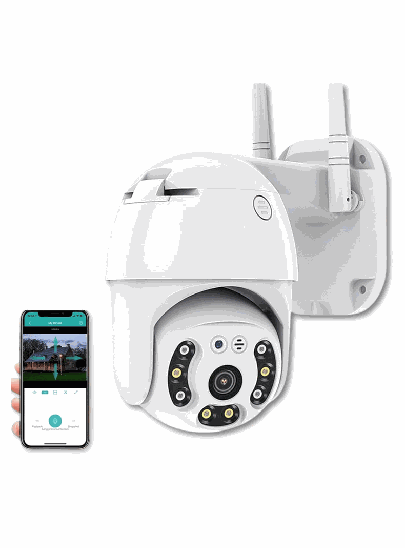 Cámara Seguridad Wifi Exterior Vision Nocturna Full HD-0