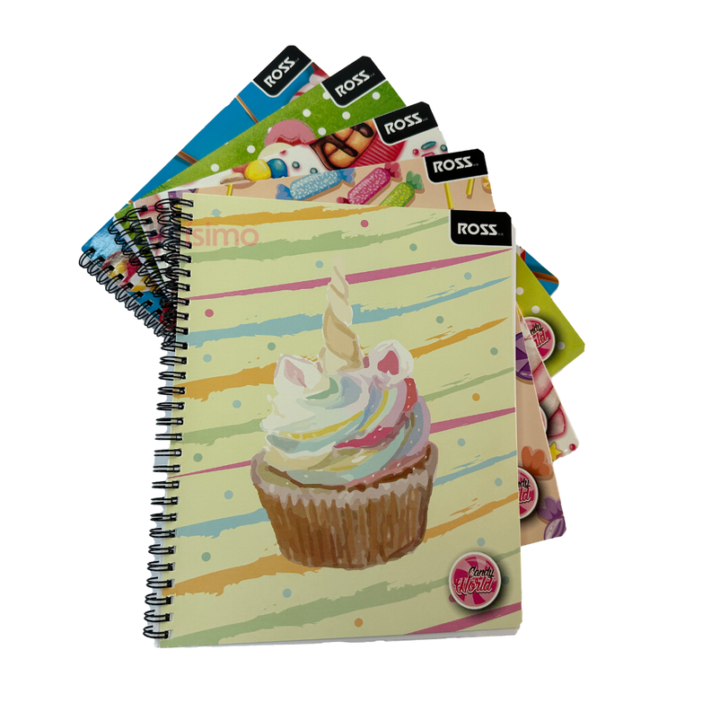 Pack 5 Cuadernos Dulces Matemática 7MM 100 hojas-0
