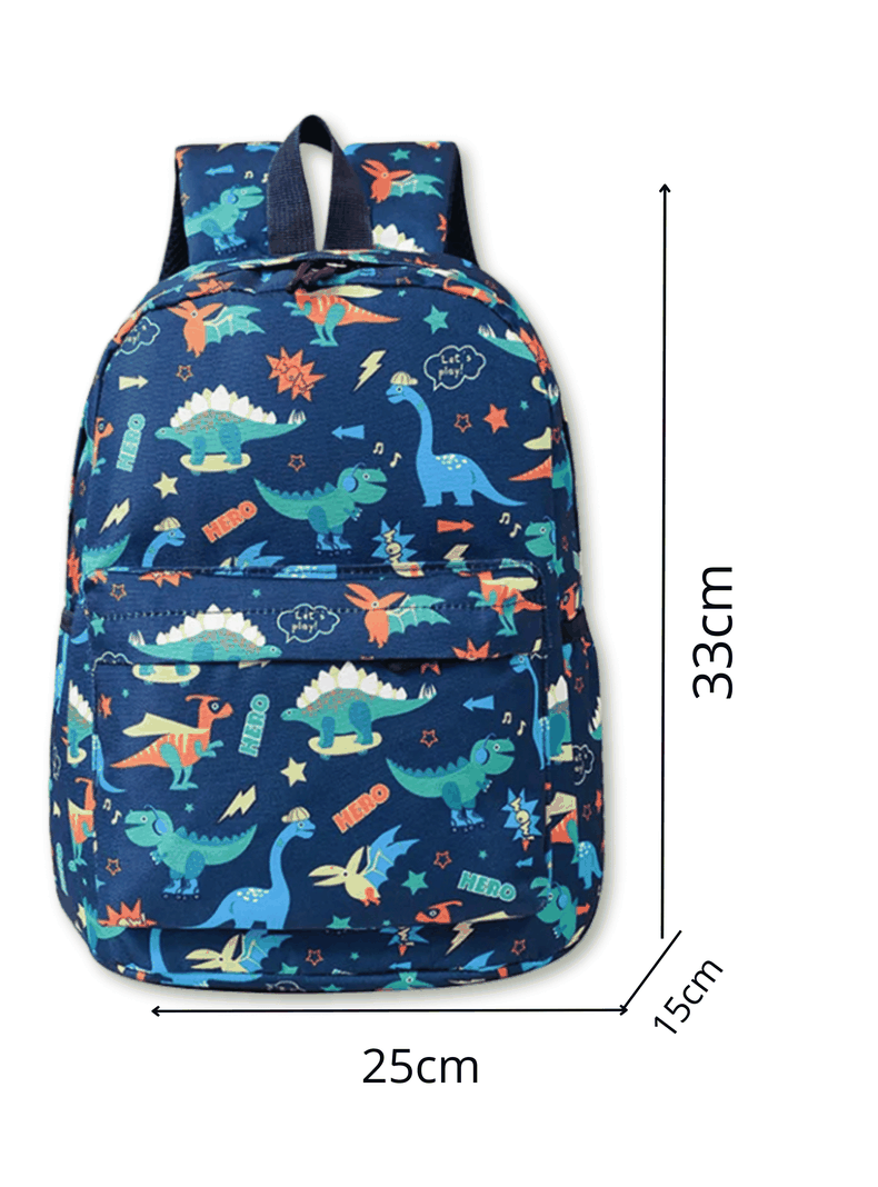 Mochila Infantil 2 a 4 años Jardín Escuela 33cm Niño Niña Blue Dinosaur-1