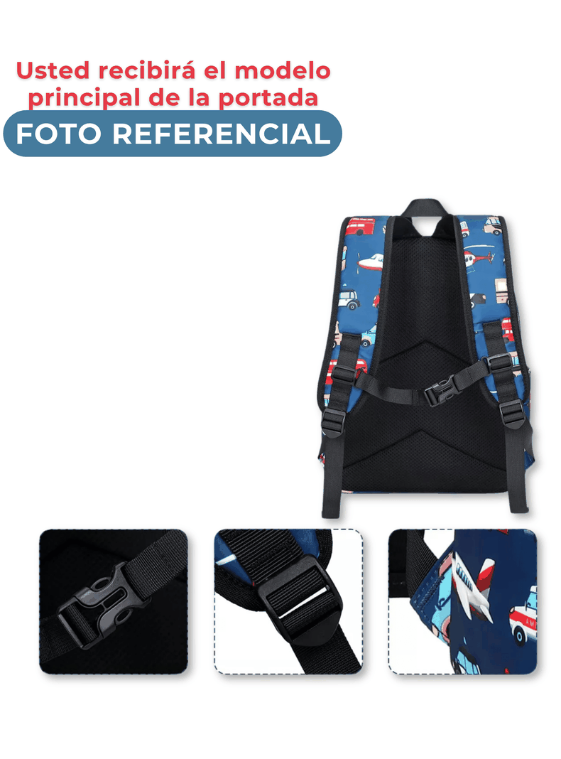 Mochila Infantil 2 a 4 años Jardín Escuela 33cm Niño Niña Blue Dinosaur-3
