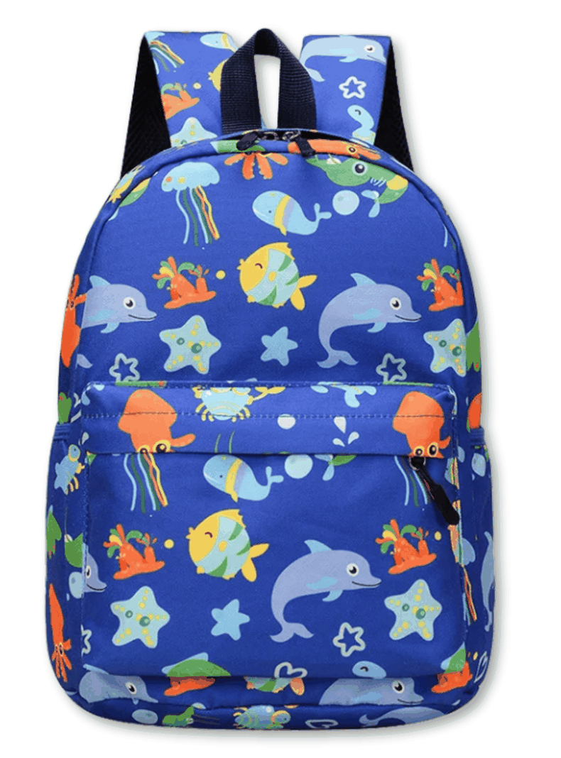 Mochila Infantil 2 a 4 años Jardín Escuela 33cm Niño Niña Dolphin Blue-0