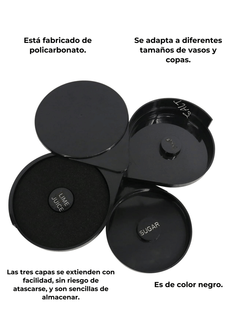 Escarchador De Copas Vasos Orillador Cocteles Micheladas 3 Bandejas-2