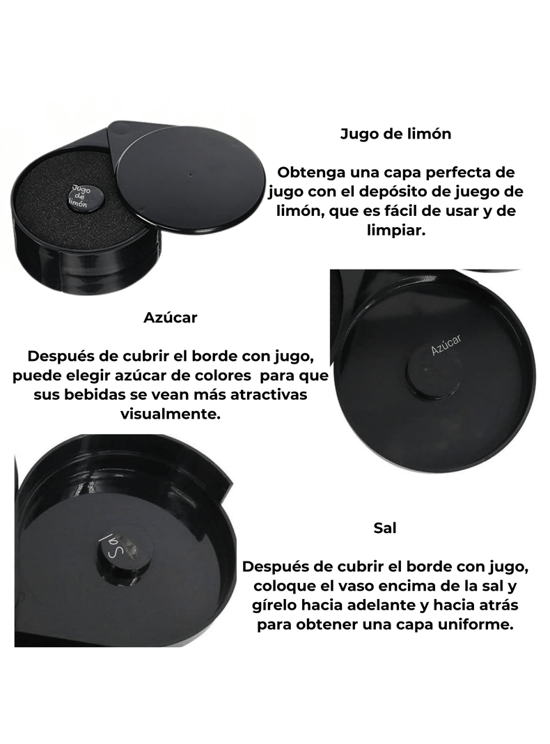 Escarchador De Copas Vasos Orillador Cocteles Micheladas 3 Bandejas-7