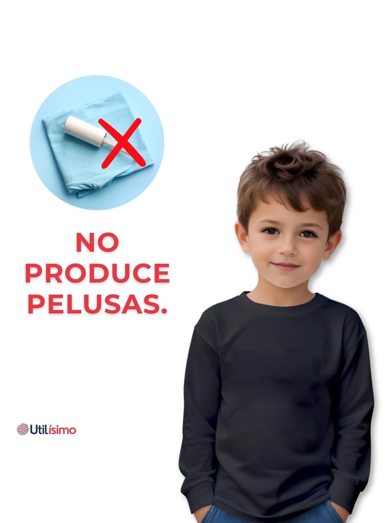 Camiseta Algodón Primera Capa Polera Invierno Blanco Y Negro Niño-7