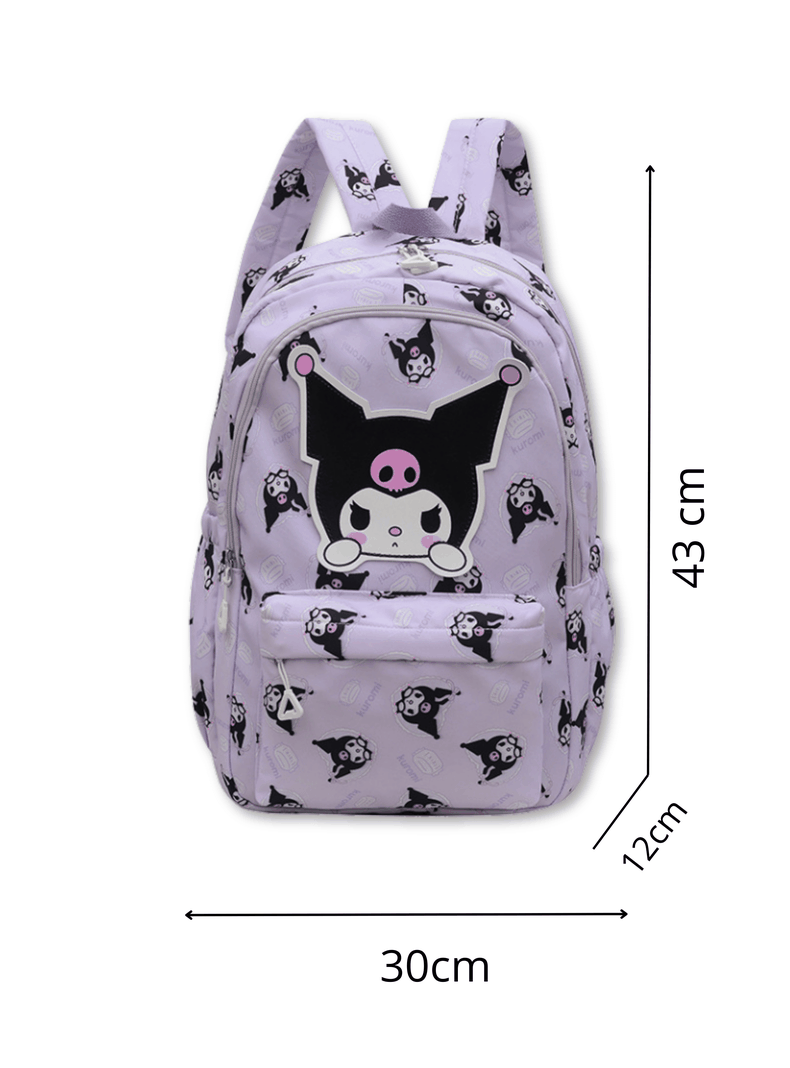 Mochila Sanrio Anime 43cm Juvenil y Escolar Kuromi-1