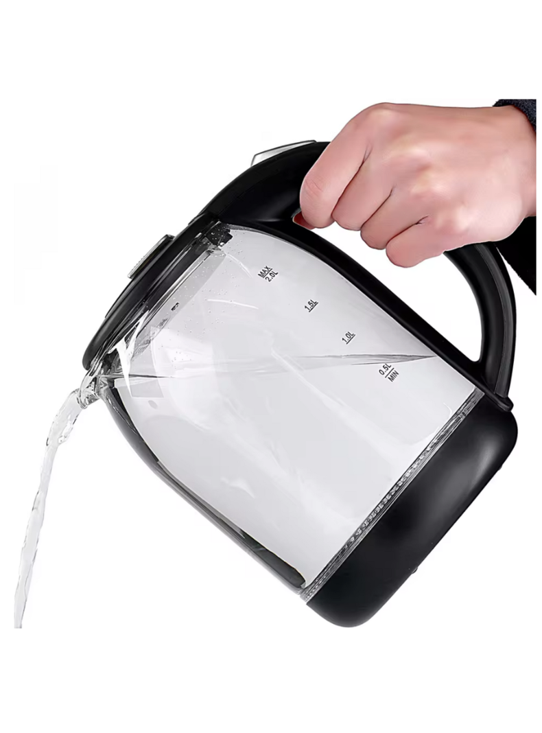 Hervidor Calentador Eléctrico Vidrio 2 Litros Tetera 1500w-0