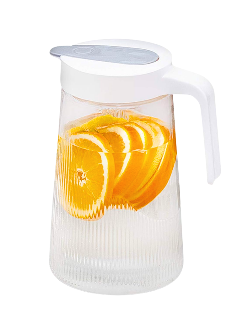 Set de Jarra de Vidrio 4 tazas Tapa de Tipo Push 1300 ml-1