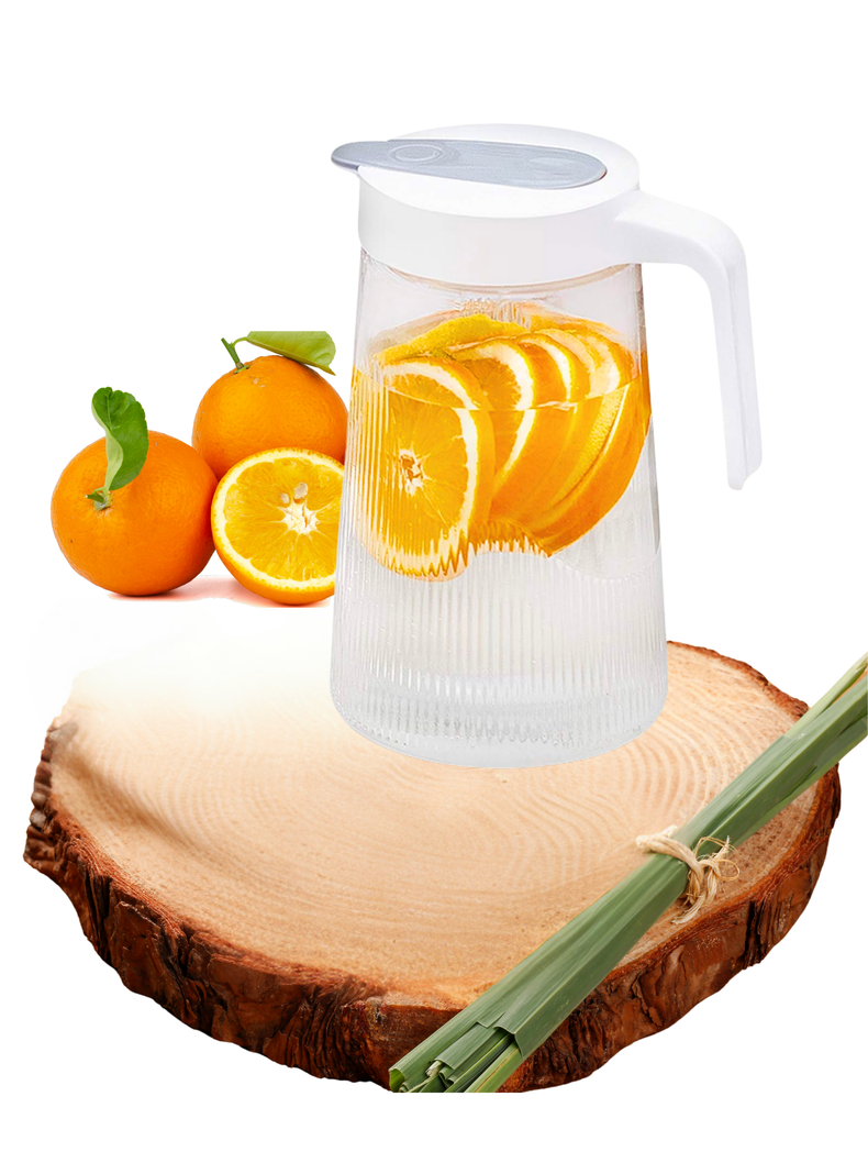 Set de Jarra de Vidrio 4 tazas Tapa de Tipo Push 1300 ml-7