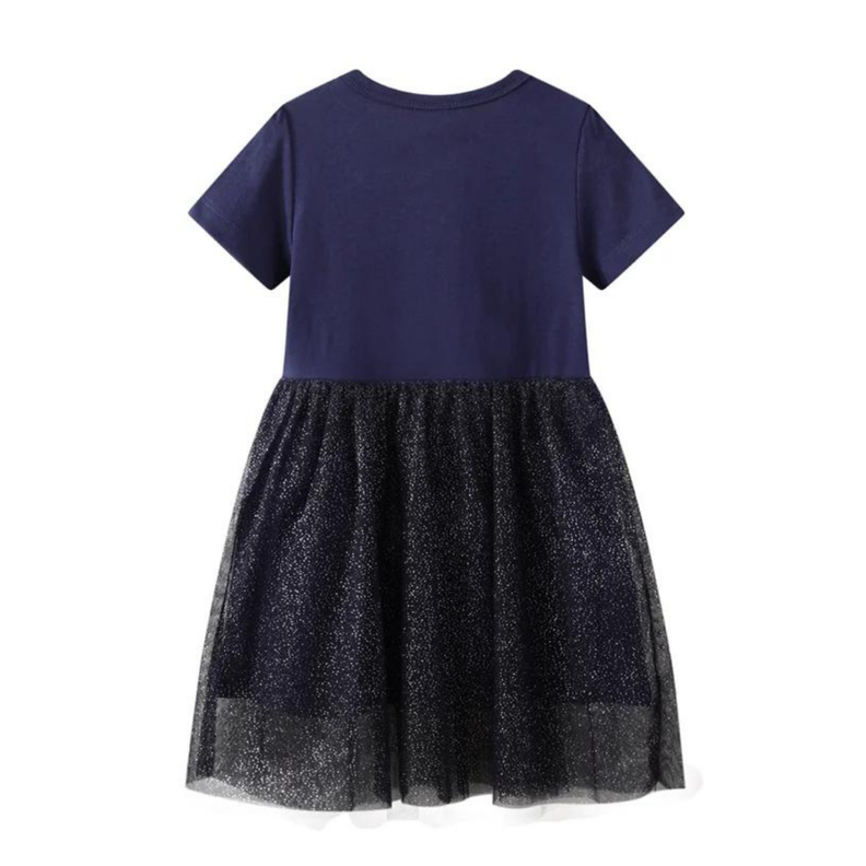 Vestido Manga Corta y Tul Niña Jump Kids Estrella-1