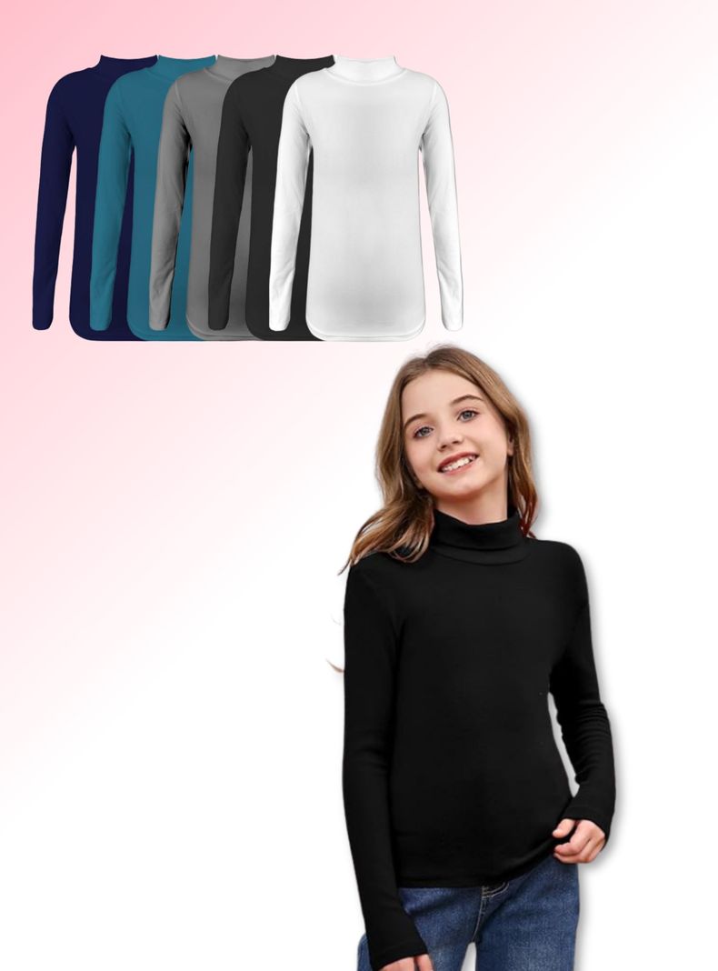 Pack 6 Camisetas Polera Beatle Bambu Nina Primera Capa