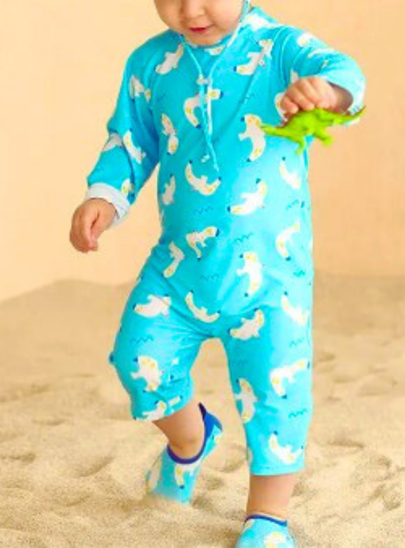Traje de Baño Enterito Manga Larga Niño Jump Kids Gaviota-1