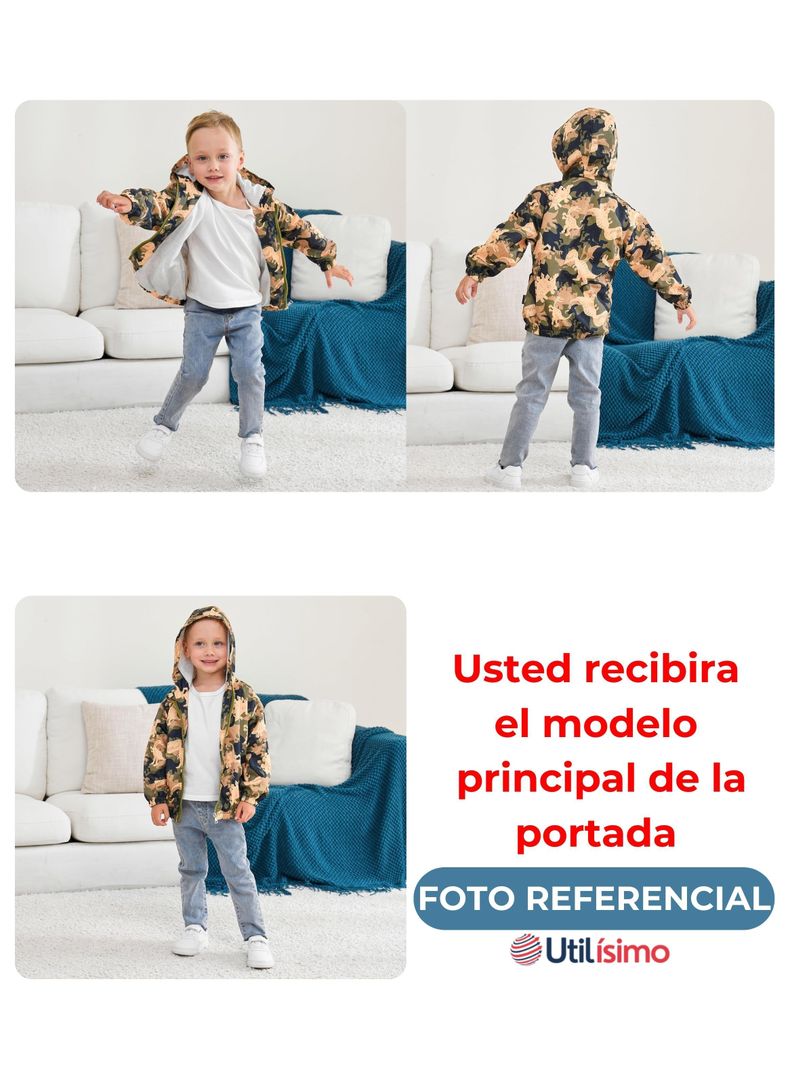 Cortaviento Impermeable Chaqueta Estampado Niño Y Bebé Jump Kids-3