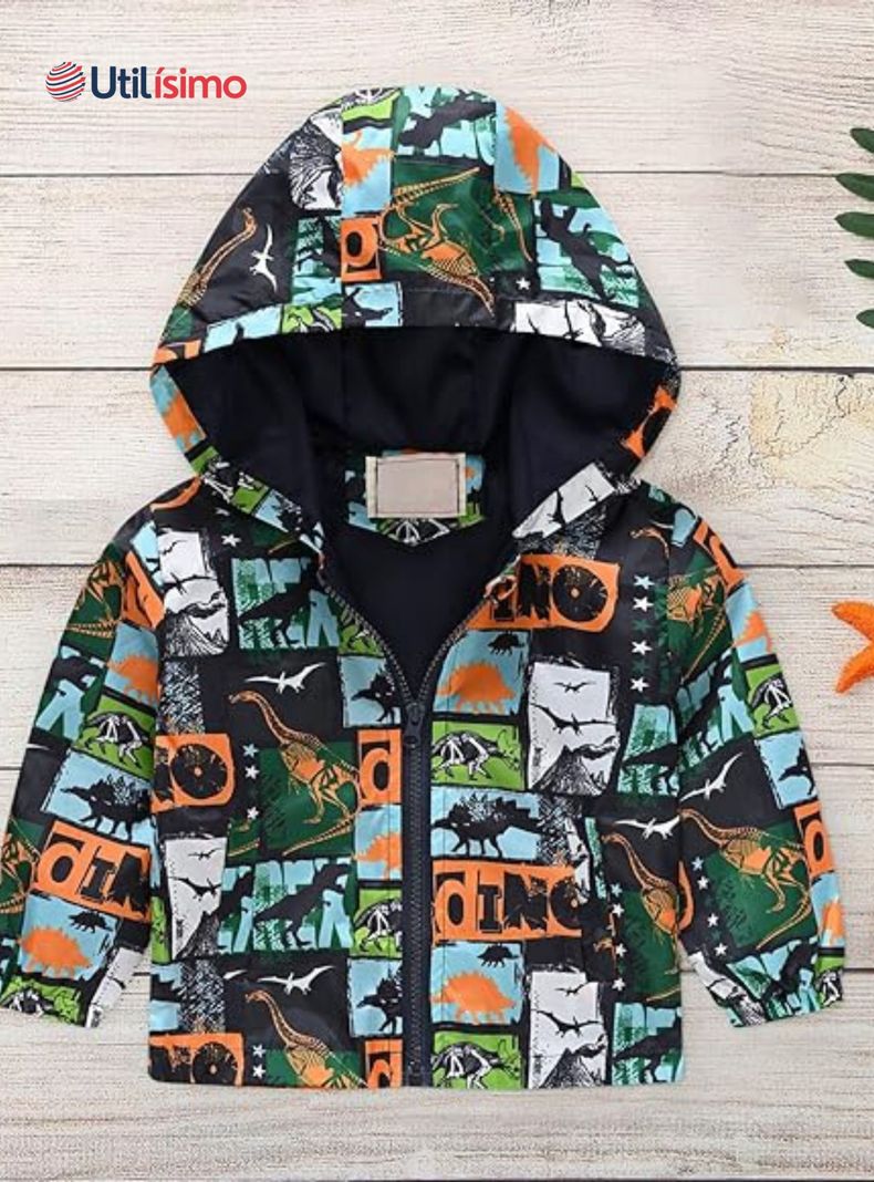 Cortaviento Impermeable Chaqueta Estampado Niño Y Bebé Jump Kids-6