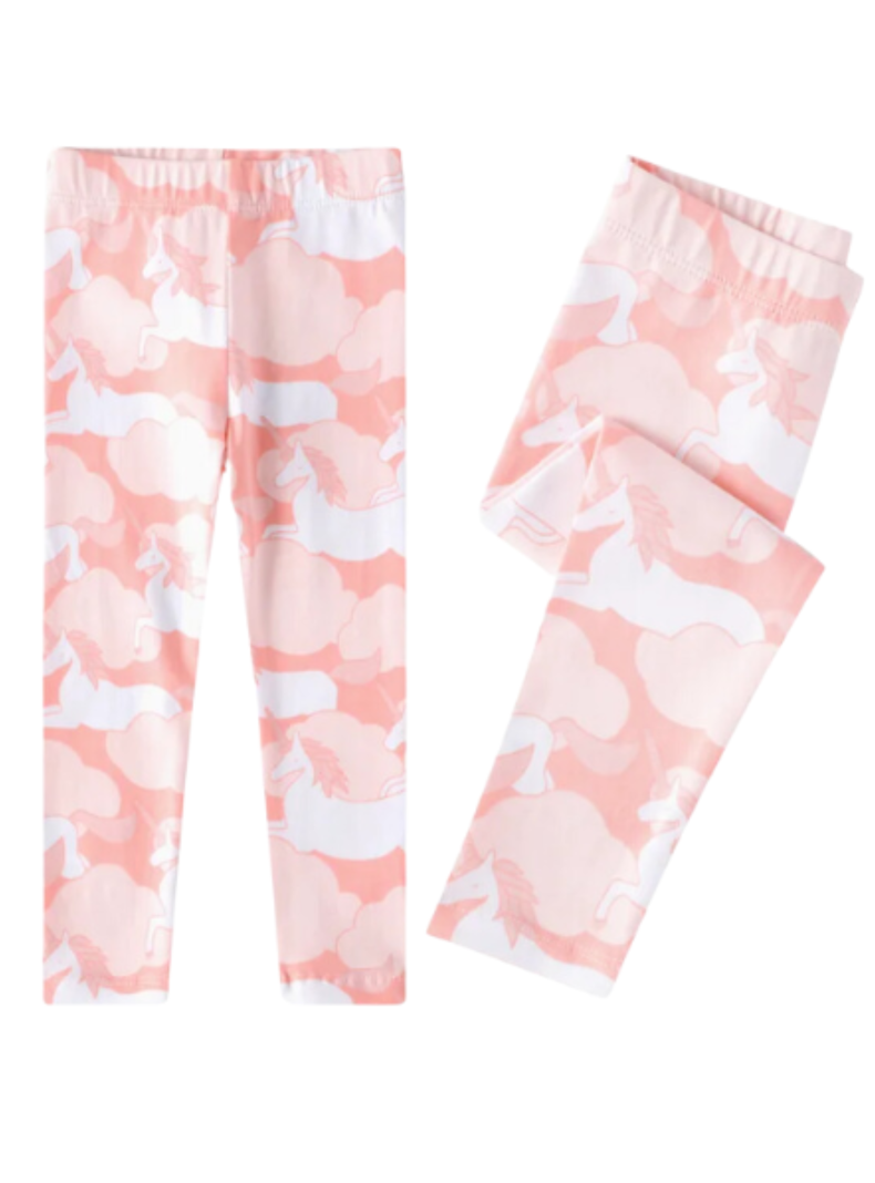 Calzas Niña Unicornio Nubes Rosa Jump Kids 100% Algodón-0