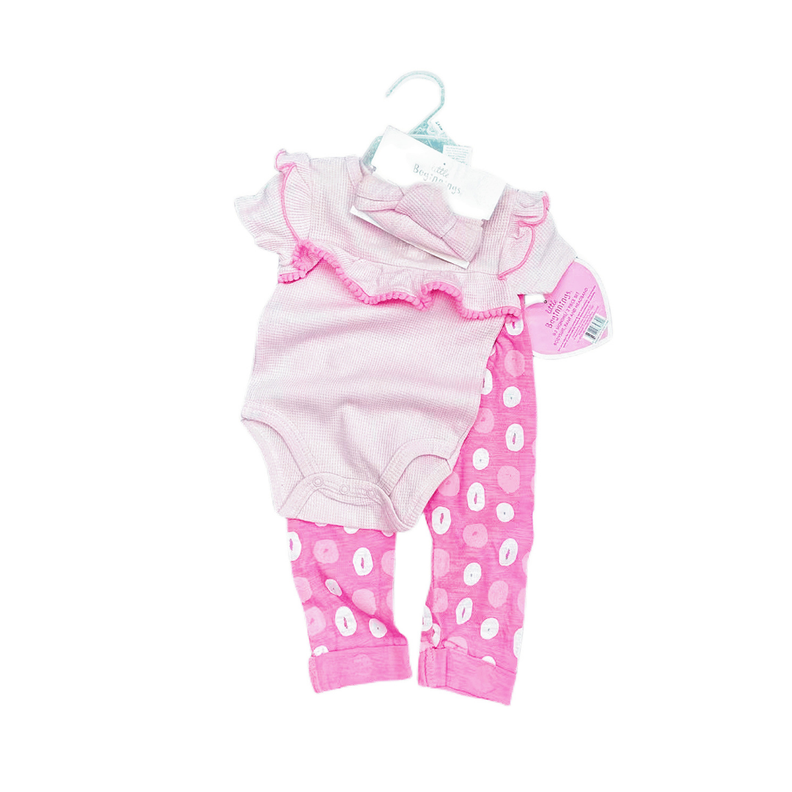 Set de Body Calza Turbante Algodón Bebé Niña Jump Kids-2