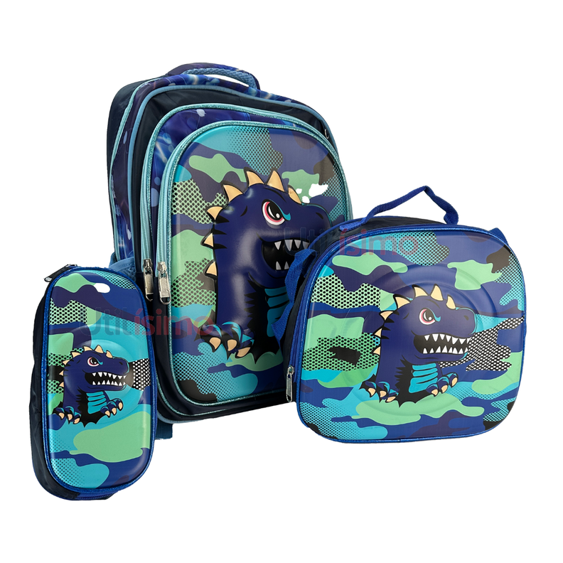 Mochila Infantil Incluye Estuche Y Lonchera 40X30X18cm Surtido Niño-1