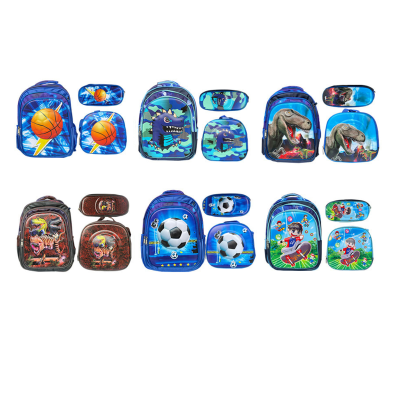 Mochila Infantil Incluye Estuche Y Lonchera 40X30X18cm Surtido Niño-6