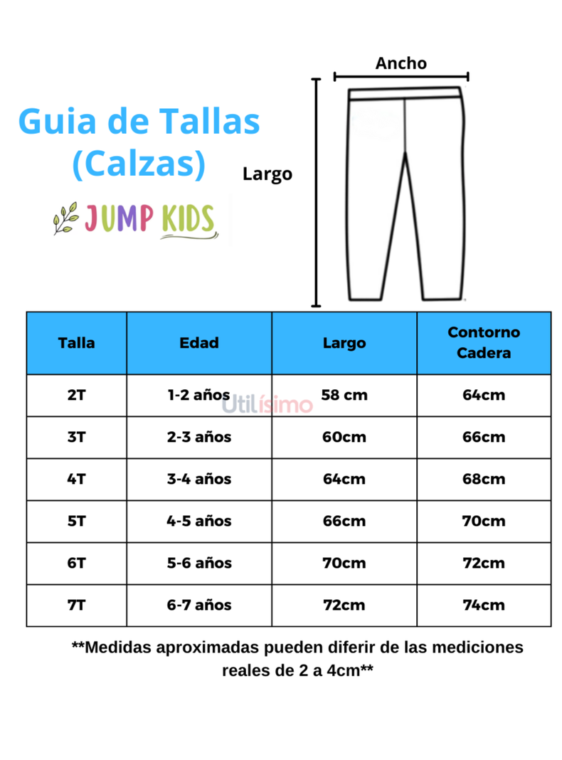 Calzas Niña Unicornio Con Estrella Rosa Oscuro Jump Kids 100% Algodón-2