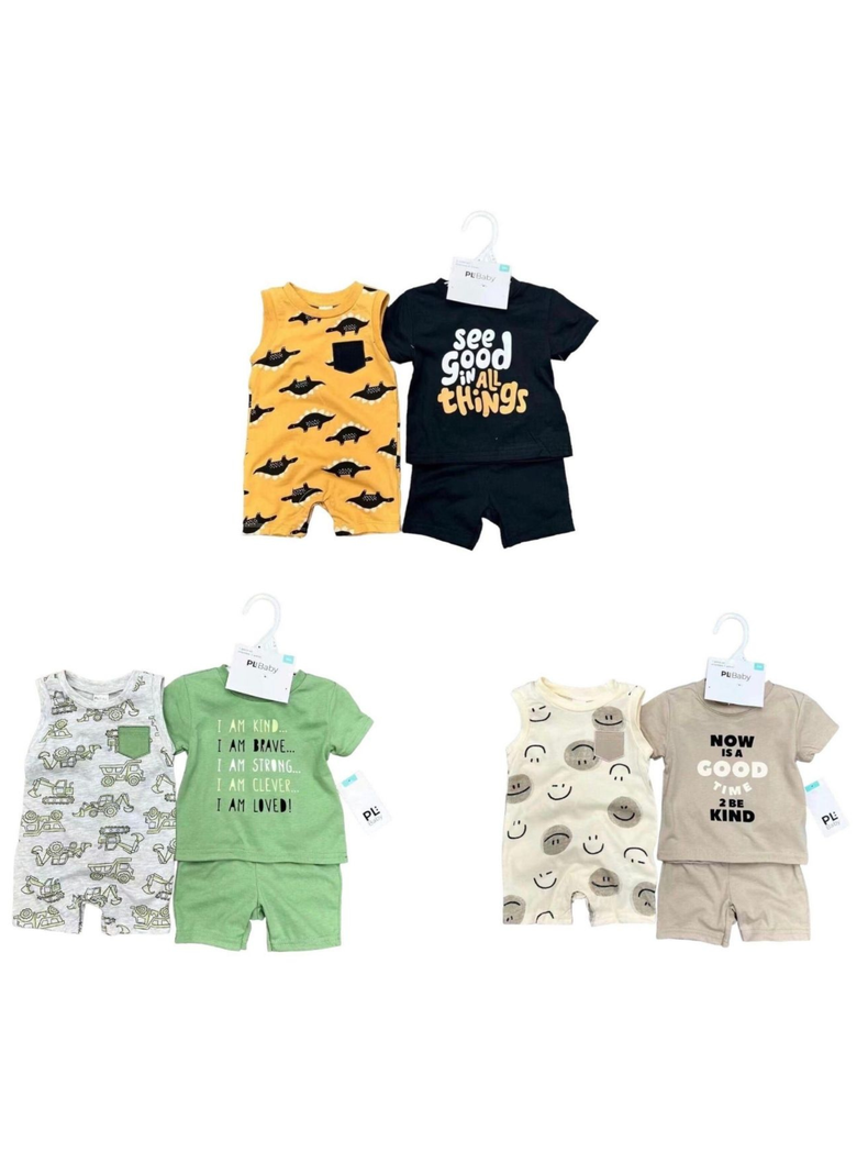 Set De Conjunto Y Enterito para bebés niños Jump Kids 0 a 24 Meses-0