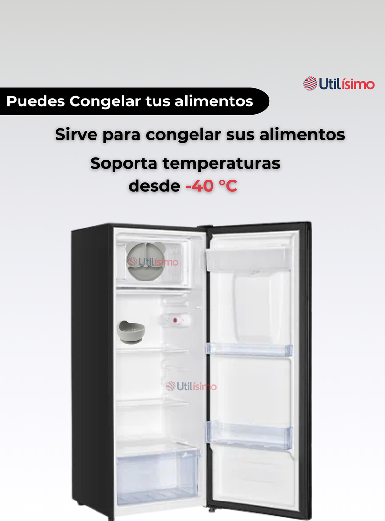 Set De Alimentación Bebé Silicona De Oso 6 Piezas Libre BPA Gris-4
