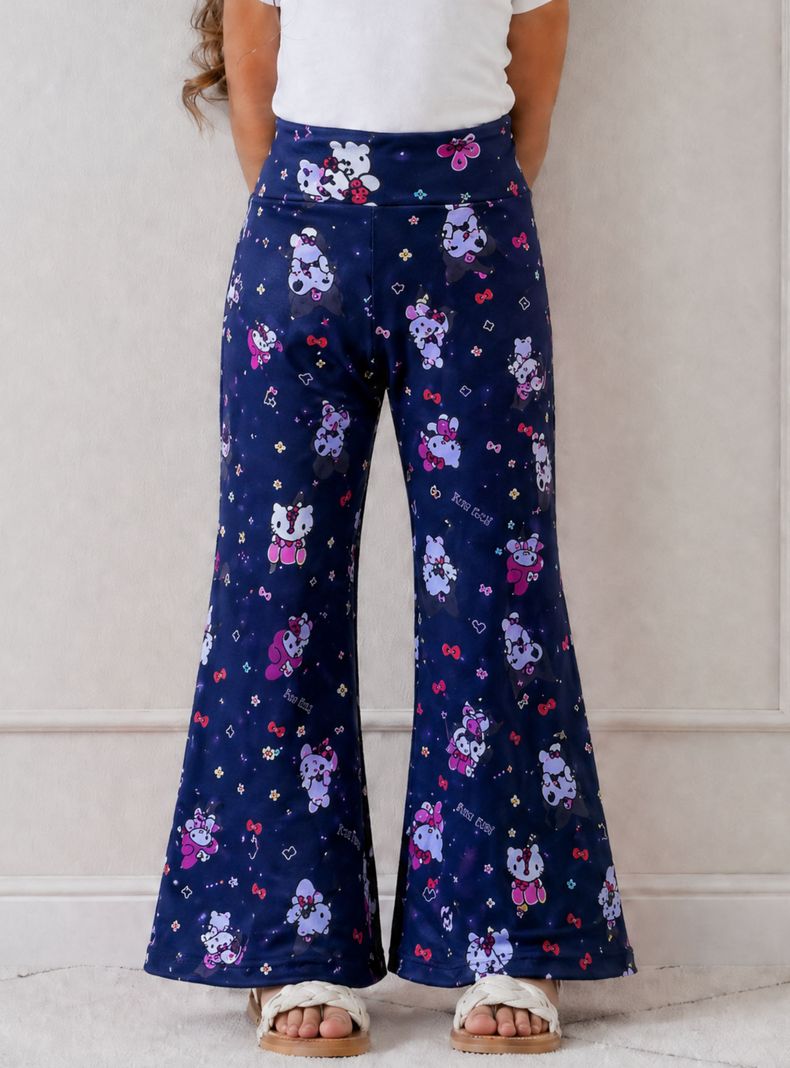 Pantalon Palazzo Polar Con Chiporro Buzo Nina Colores Surtidos Hello Kitty Kuromi My Melody Surtido 2