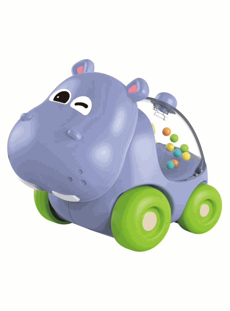 Autos Sonajero Juguete Animales infantiles Niños Diseño Hipopótamo Amistoso-0