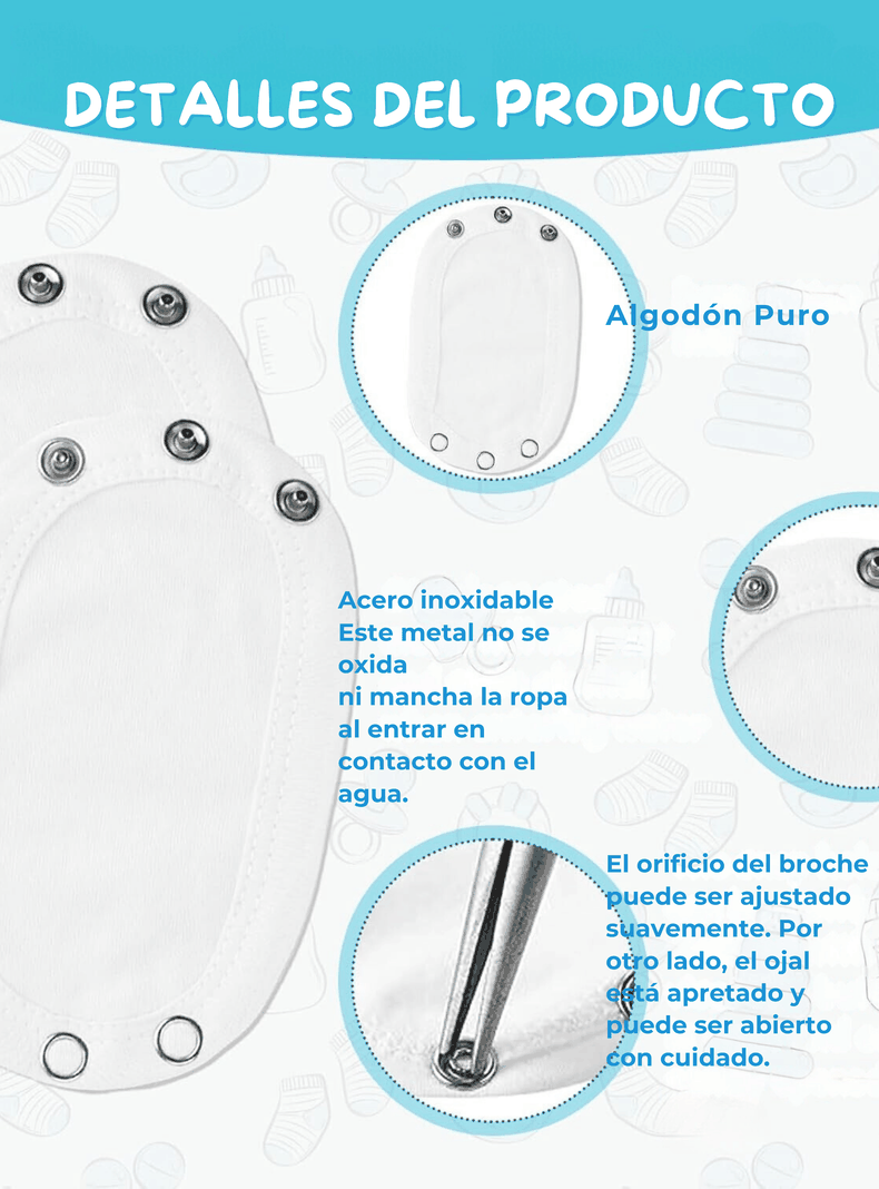 Pack 4 Unidades Extensor Body Bebé +Pack 4 Bodys Algodón Niño Manga Corta Tiburón Azul-4