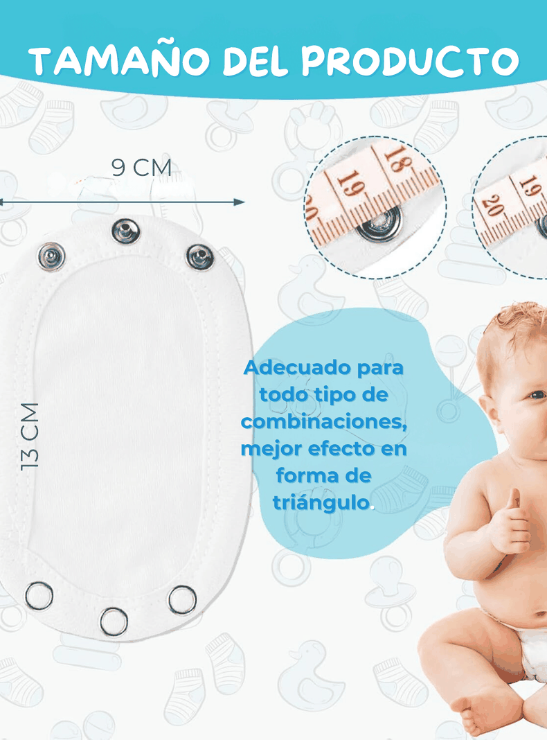 Pack 4 Unidades Extensor Body Bebé +Pack 4 Bodys Algodón Niño Manga Corta Tiburón Azul-5