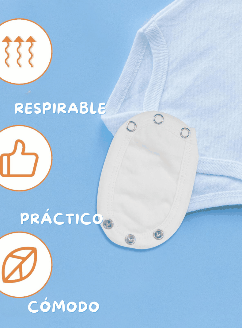 Pack 4 Unidades Extensor Body Bebé +Pack 4 Bodys Algodón Niño Manga Corta Tiburón Azul-7