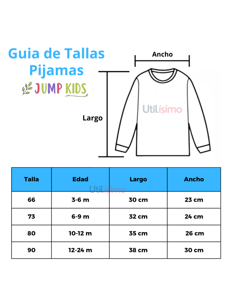 Set 2 Piezas Pijama Unisex Oso Beige Jump Kids 100% Algodón-2