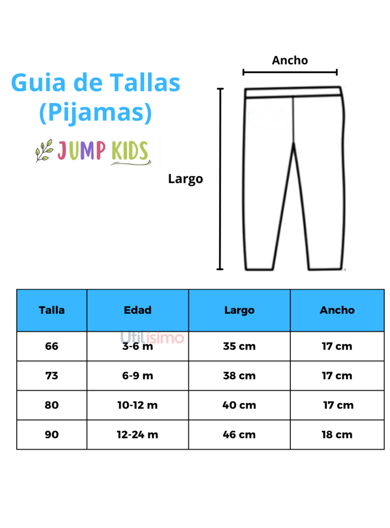Set 2 Piezas Pijama Unisex Oso Beige Jump Kids 100% Algodón-3