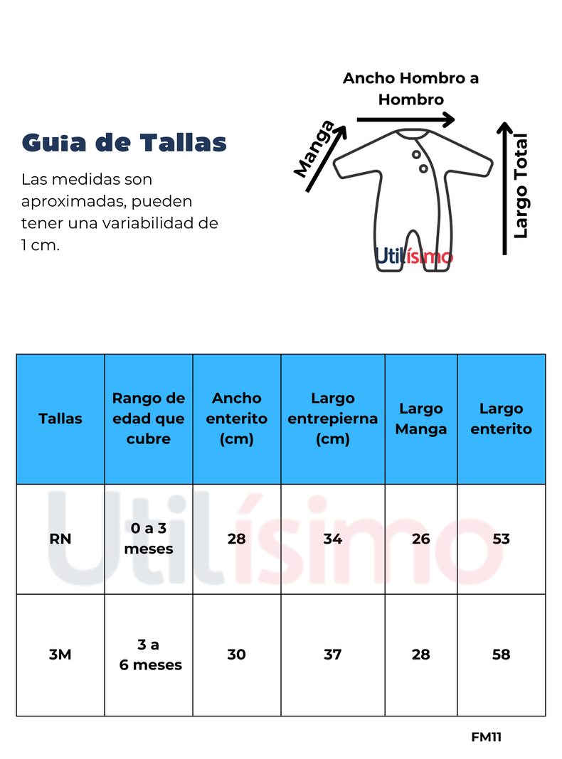 Enterito Pijama Bebé Niño 0 a 6 Meses 100% Plush Rayas Azules-1