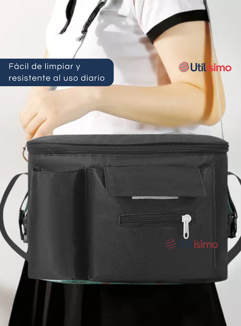 Bolso Maternal Mochila Para Coche Pañalera Bebé Mamá Negro-1