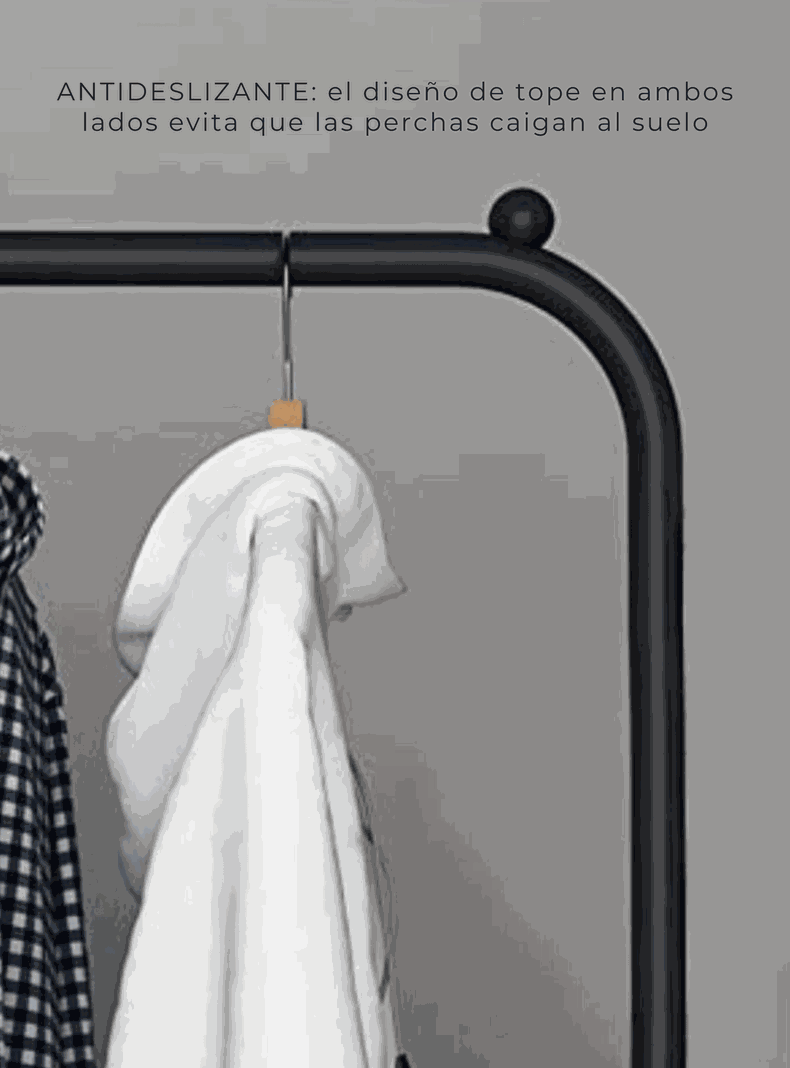 Perchero Organizador de Ropa Tendedero Acero Inoxidable Doble-2
