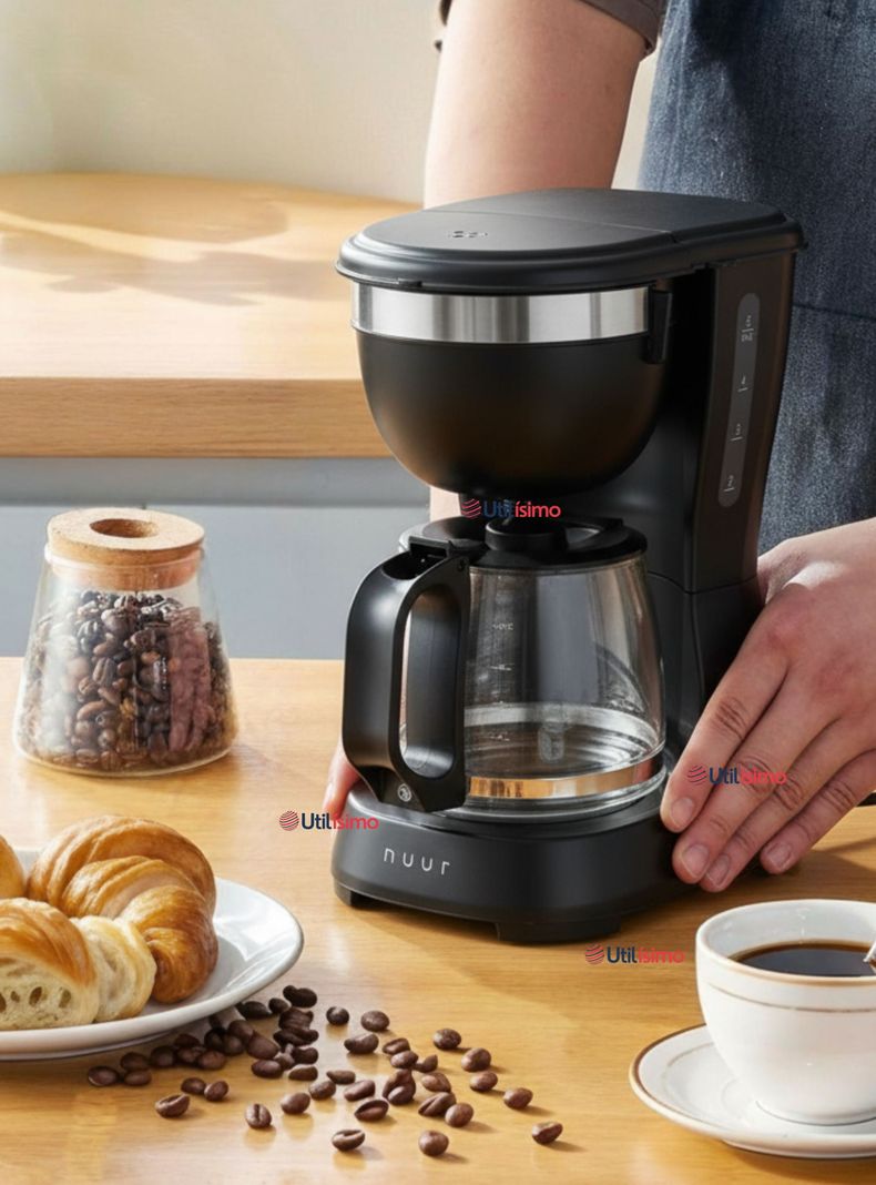 Cafetera Electrica 6 Tazas 600W de Potencia Con Filtro Reutilizable