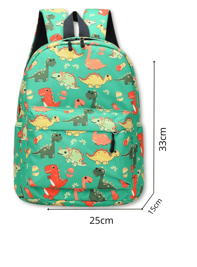 Mochila Infantil 2 a 4 años Jardín Escuela 33cm Niño Niña Green Dinosaur -1