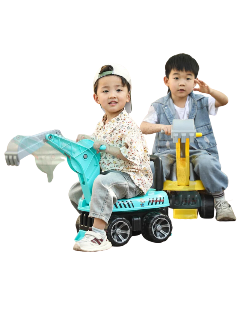 Correpasillo infantil estilo Camión Excavadora Niño Turquesa-7