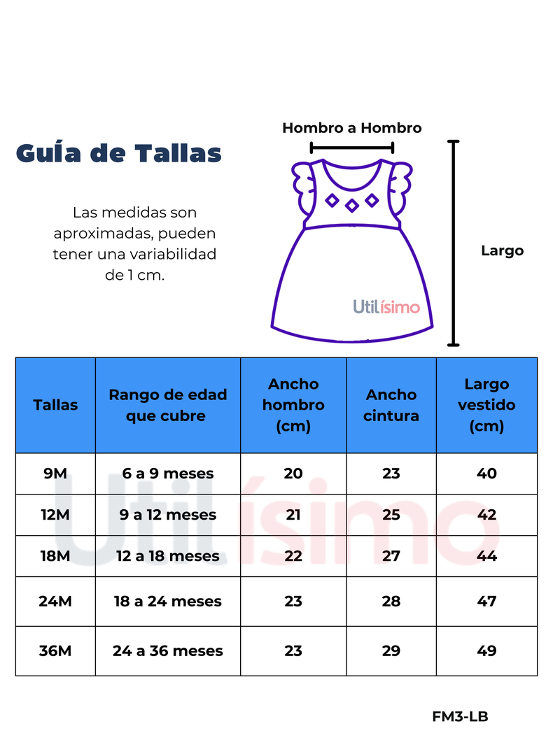 Vestido Sin Mangas Estampado Bebé Niña 9 a 36 Meses Fresh Fruits-1