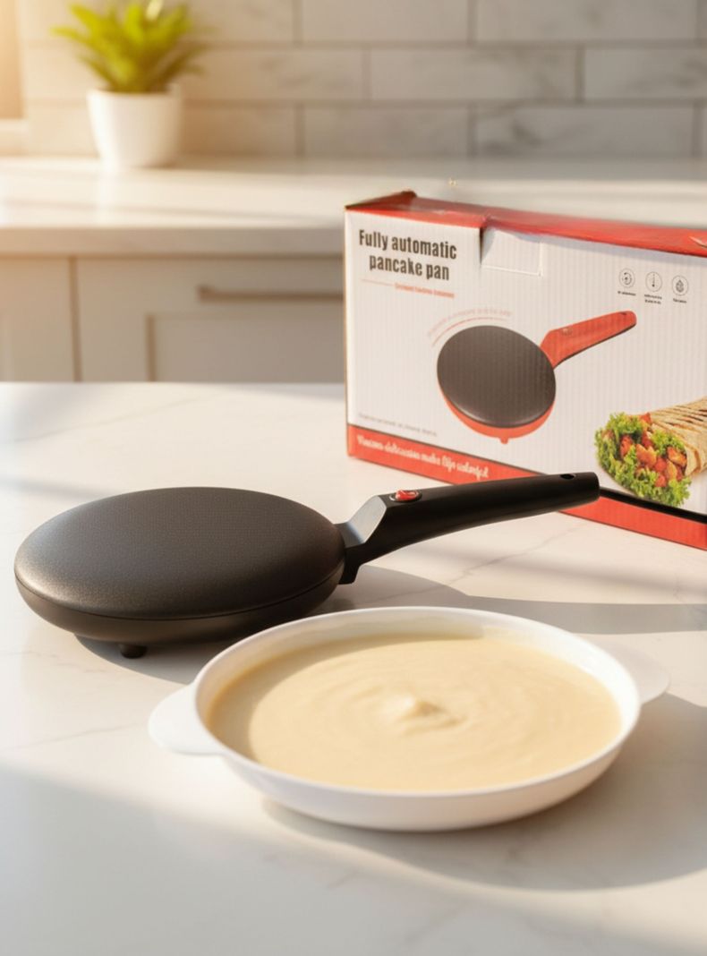 LINE Panquequera Eléctrica Antiadherente Maquina Para Crepes 20cm Crepera Panquequero